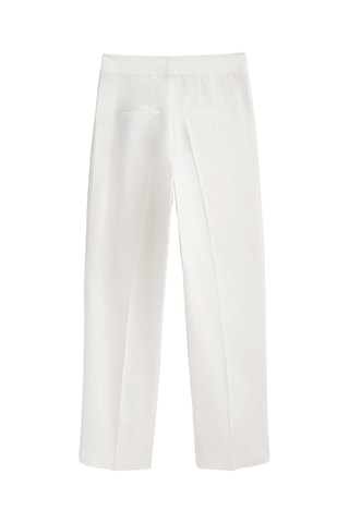 Pantalon à pinces droite - Blanc