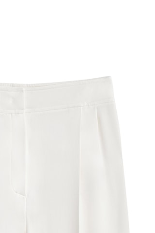 Pantalon à pinces droite - Blanc