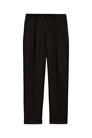 Pantalon de costume en flanelle édition limitée en laine - Noir