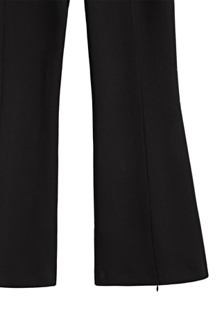 Skinny fit trousers with zip on hems - Noir