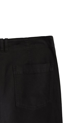 Pantalon droit en coton - Noir