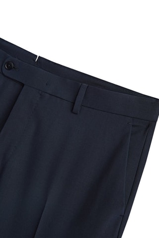 Pantalon de costume bleu en laine - Bleu marine