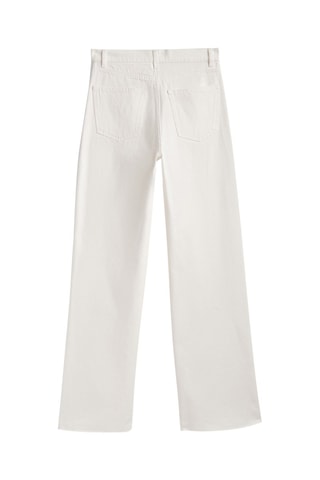 Jean taille haute relaxed fit - Blanc