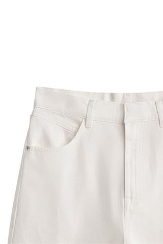 Jean taille haute relaxed fit - Blanc