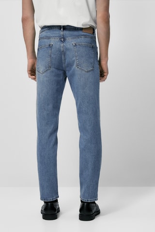 Jean effet délavé tapered - Bleu