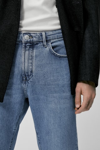 Jean effet délavé tapered - Bleu