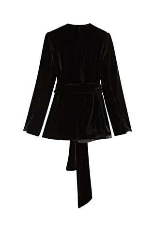 Veste en velours nœud - Noir