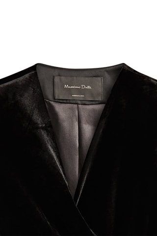 Veste en velours nœud - Noir