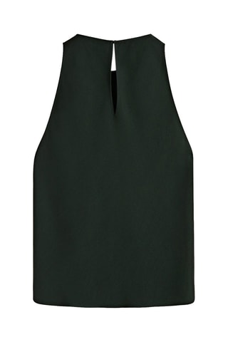 Top encolure américaine fluide sans manches - Vert foncé