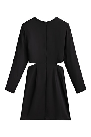 Robe courte noire cut out taille marquée - Noir