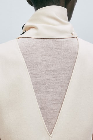 Robe longue nœud - Ecru