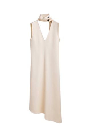 Robe longue nœud - Ecru