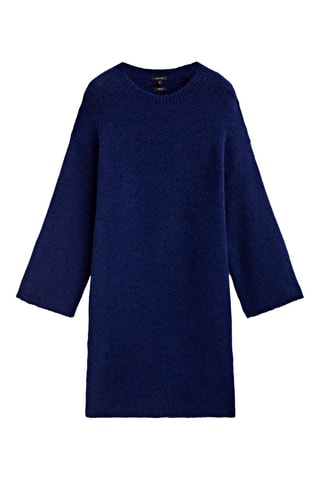 Robe courte manches ballon - Bleu marine