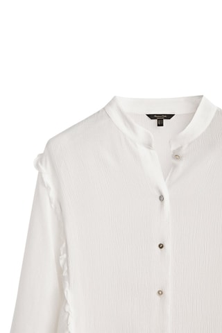 Chemisier à volants sur les côtés - Blanc