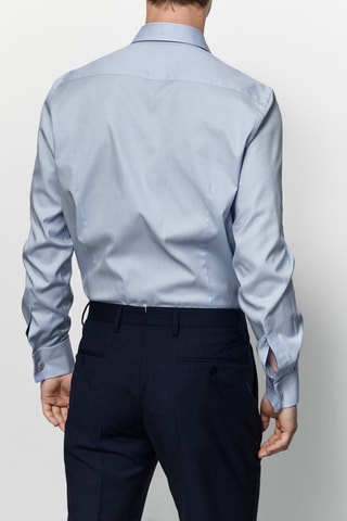 Chemise droite poignet double - Ciel