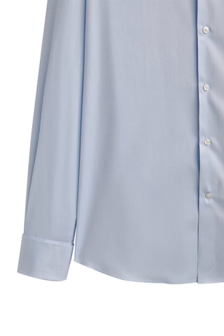Chemise droite poignet double - Ciel
