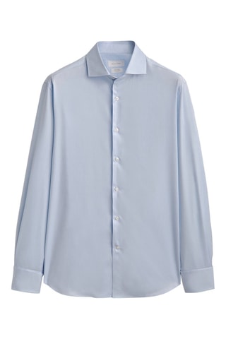Chemise droite poignet double - Ciel