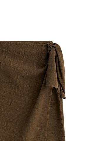 Jupe midi paréo rustique dégradé - Marron