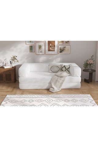 Slaapzetel Smart - Wit - 2 Zitplaatsen - Velours