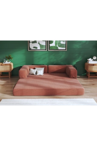 Slaapzetel Smart - Bruin - 2 Zitplaatsen - Velours