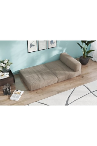 Slaapzetel Smart - Beige - 1 plaats - Velours