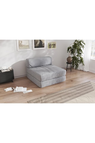 Slaapzetel Smart - Grijs - 1 plaats - Velours