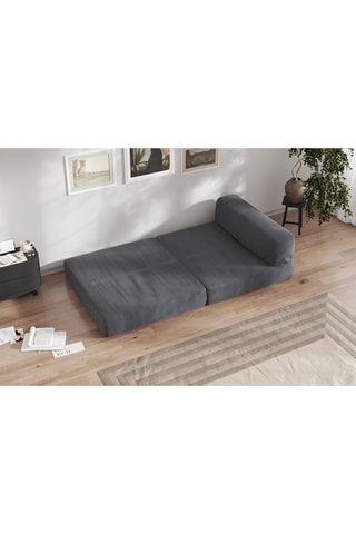 Slaapzetel Smart - Antraciet - 1 plaats - Velours