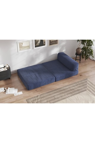 Slaapzetel Smart - Marineblauw - 1 plaats - Velours