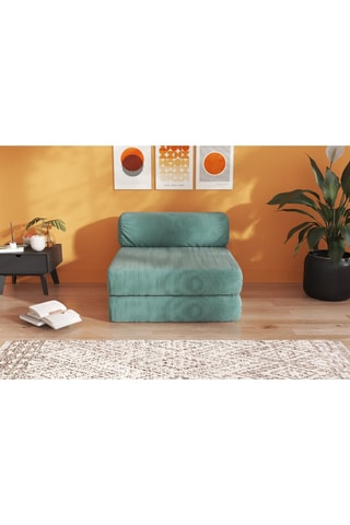 Slaapzetel Smart - Groen - 1 plaats - Velours