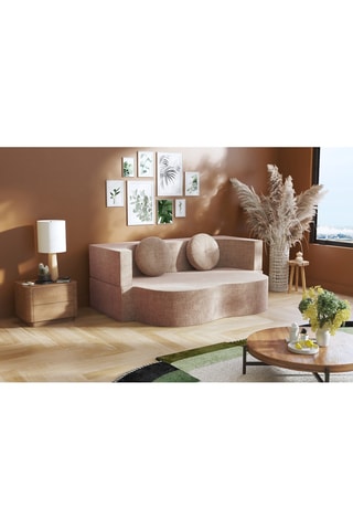 Slaapzetel - Ivoorkleurig - 2 Zitplaatsen - Stof