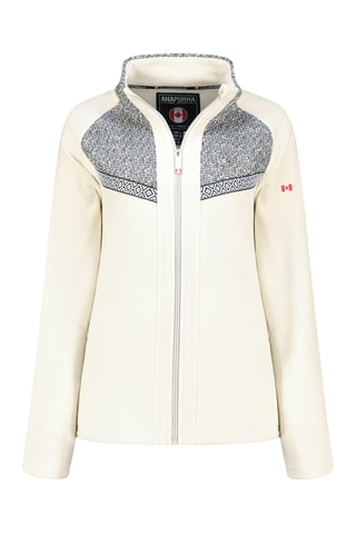 Fleece Jasje Urithana - Ecru en Zwart