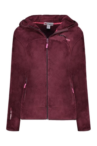 Fleece Jasje met Capuchon Uternel - Bordeauxrood