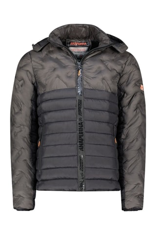 Coupe-vent à capuche Buratana - Gris foncé et noir