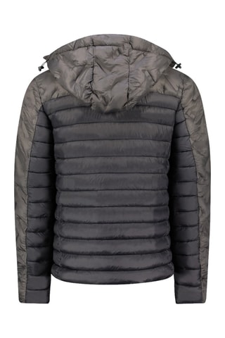 Coupe-vent à capuche Buratana - Gris foncé et noir