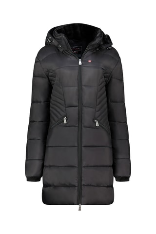 Doudoune longue à capuche Beeana - Noir