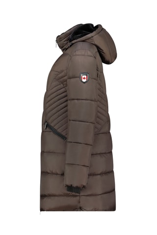 Doudoune longue à capuche Beeana - Marron