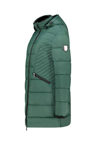 Doudoune longue à capuche Beeana - Vert foncé