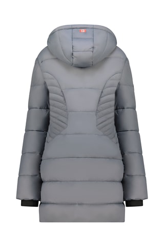 Doudoune longue à capuche Beeana - Gris foncé