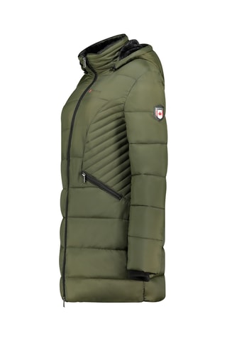 Doudoune longue à capuche Beeana - Kaki