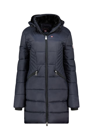 Doudoune longue à capuche Beeana - Bleu marine