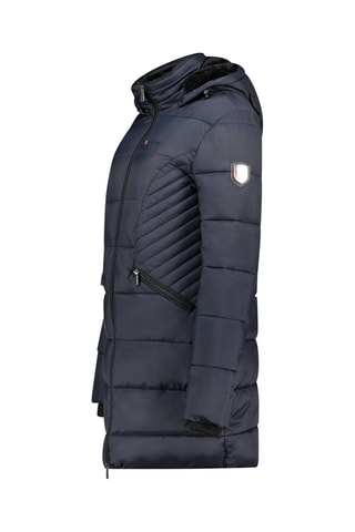 Doudoune longue à capuche Beeana - Bleu marine