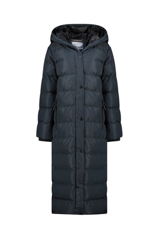 Doudoune longue à capuche Belenana - Bleu marine