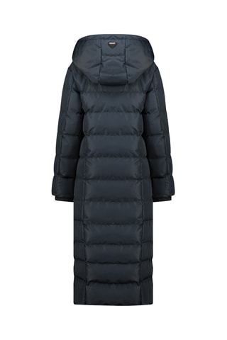 Doudoune longue à capuche Belenana - Bleu marine