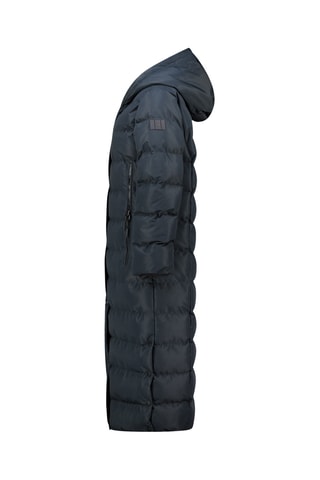 Doudoune longue à capuche Belenana - Bleu marine