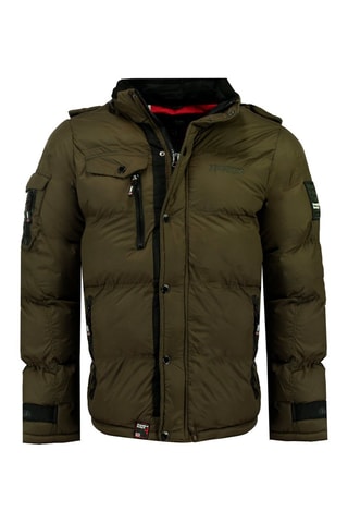 Doudoune à capuche Biwa Kaki