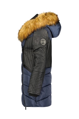 Doudoune longue à capuche Ausmosana - Bleu marine