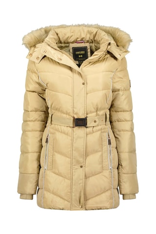Doudoune longue à capuche Beckana - 
Beige