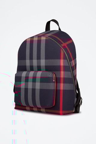 Sac à dos Jeff Check - Bleu marine et gris