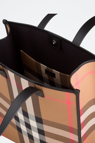 Tote bag Medium Ns Book Tote Check - Taupe