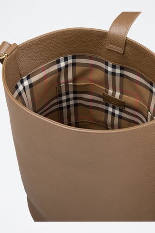 Sac seau en cuir Medium Bucket Lgl - Marron